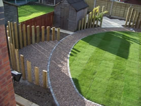 Garden landscaping completed in Pontefract